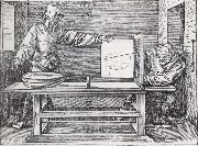 Jacopo de Barbari Man Drawing a lute with the monogram of the artist from the Manual of Measure-ment France oil painting artist